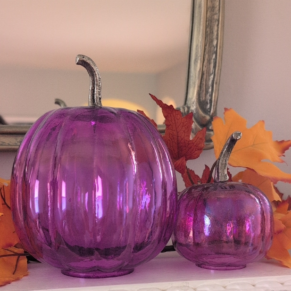 Terrain Purple Glass Pumpkins